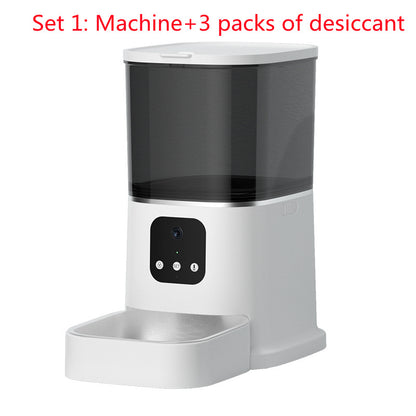 Pet Automatic Feeder Large Capacity Smart Voice Recorder APP Control Timer Feeding Cat Dog Food Dispenser With WiFi Pet Bo